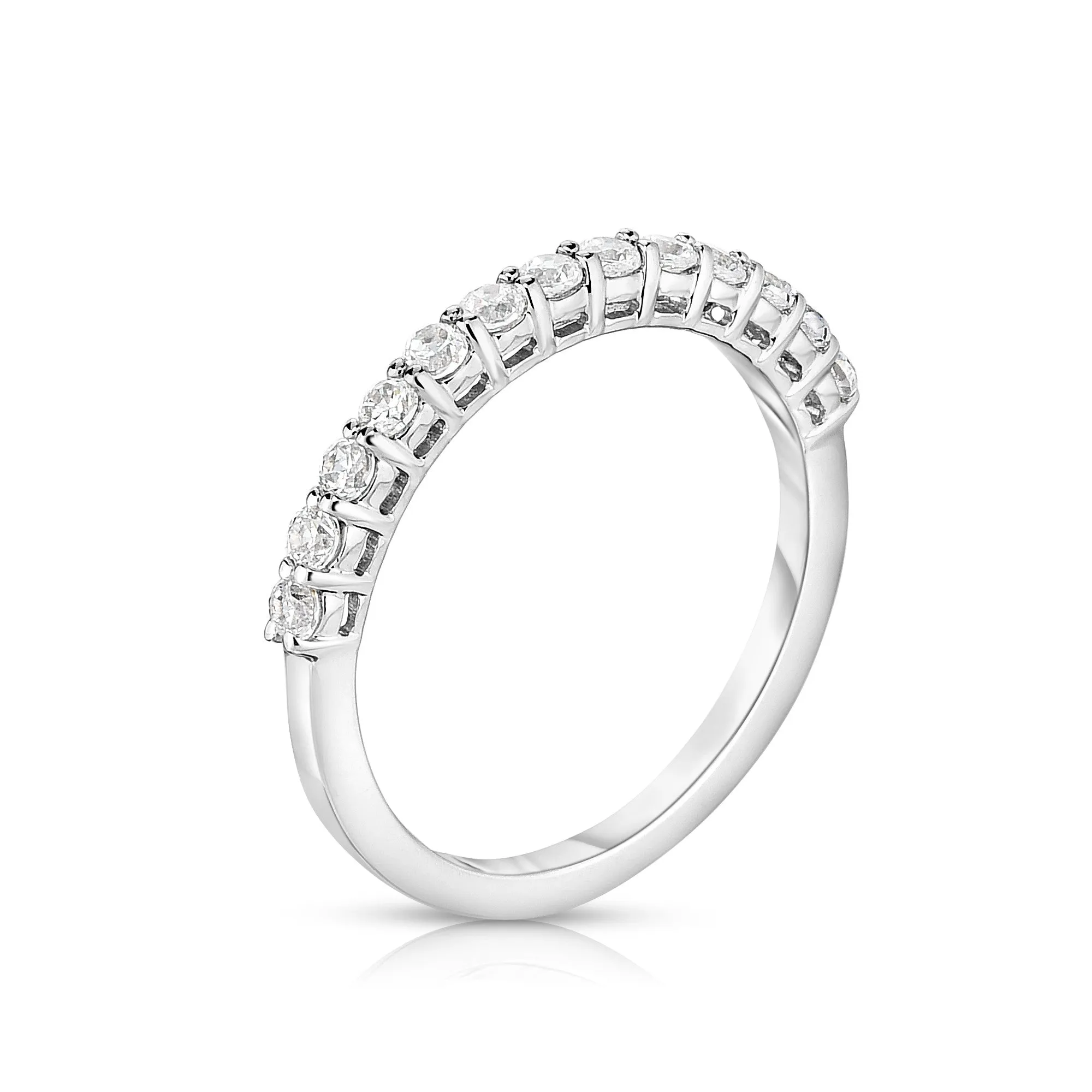 0.33Ct Diamond 13-Stone Wedding Band in 14K White Gold