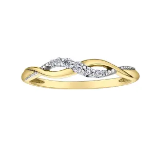 10K Yellow Gold (0.10ct) Diamond Infinity Band