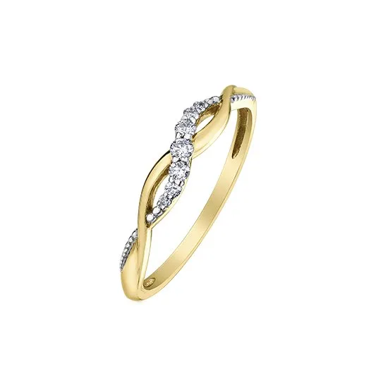 10K Yellow Gold (0.10ct) Diamond Infinity Band