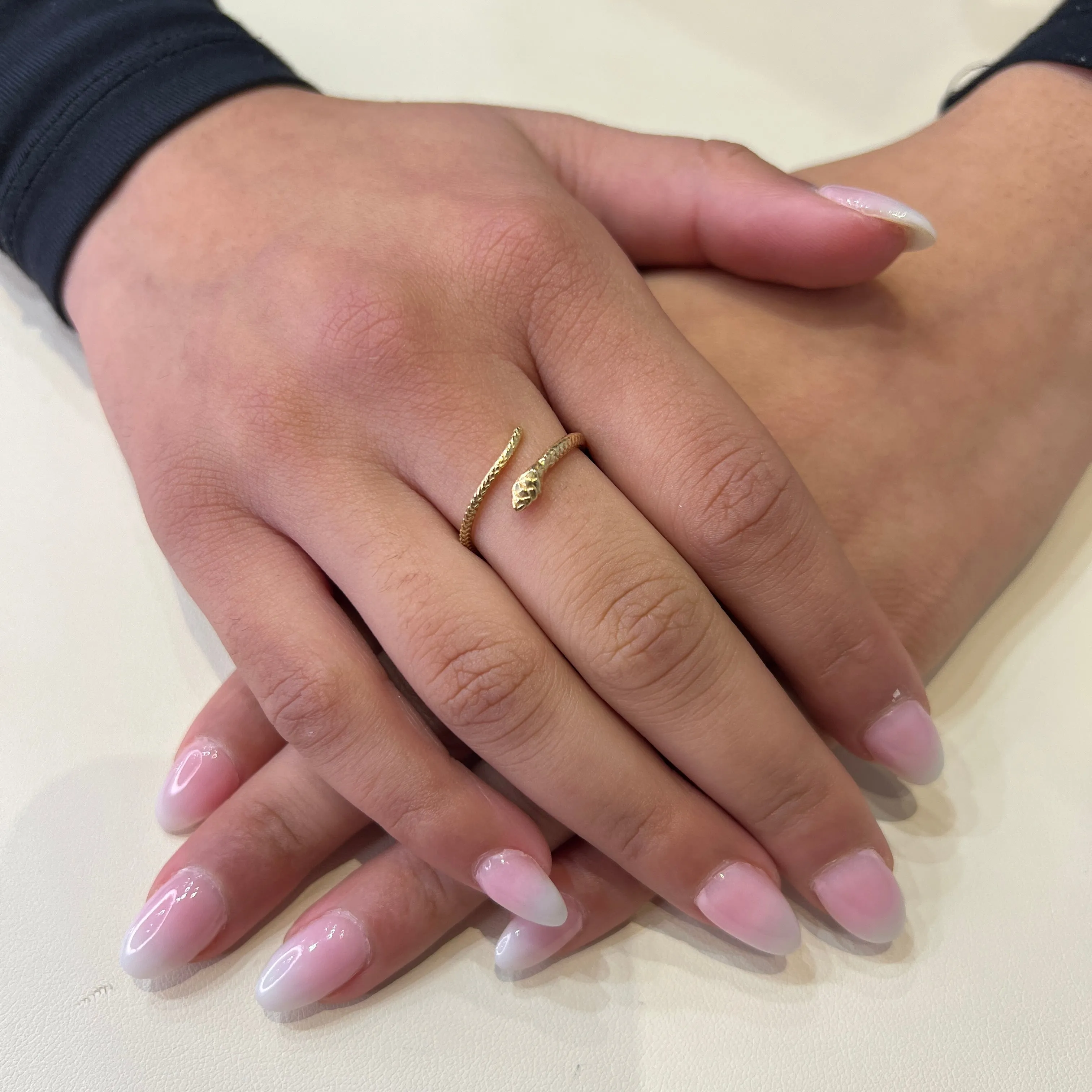 10K Yellow Gold Adjustable Snake Ring