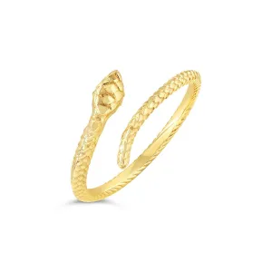 10K Yellow Gold Adjustable Snake Ring
