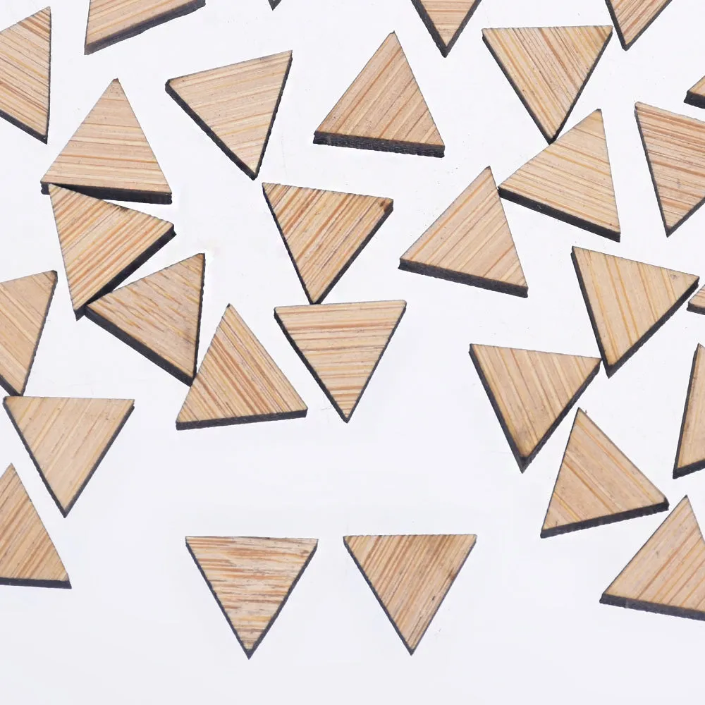 11*10mm Laser Cut Triangle Geometric Wood Charm Earring Supplies Laser Cut Wood Wood Cabochons 6pcs 10261171