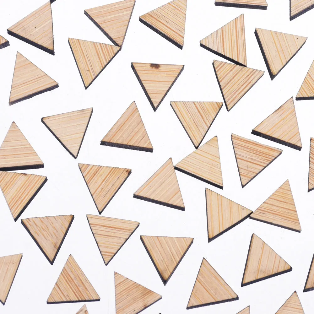 11*10mm Laser Cut Triangle Geometric Wood Charm Earring Supplies Laser Cut Wood Wood Cabochons 6pcs 10261171