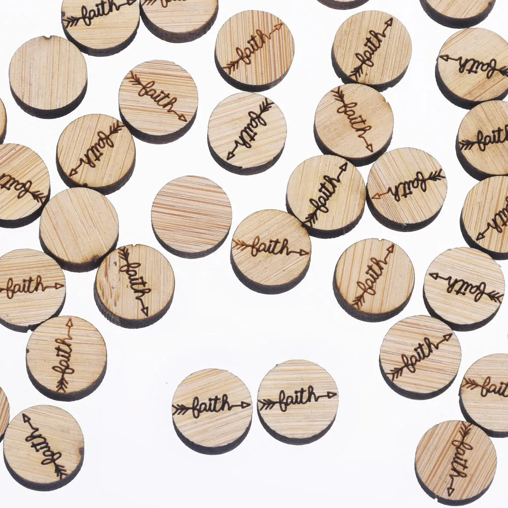 12*12mm Baith Arrow Round Wood Charm Laser cut wooden earrings laser cut jewelry Engraved Cabochons 6pcs 10261170