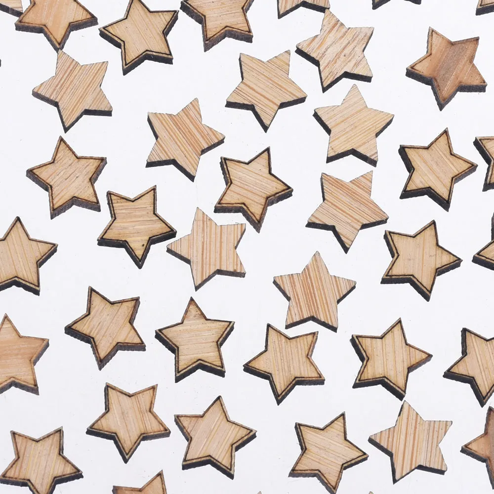 12*12mm Wood Laser Cut Star Charms Cabochons Shapes Supplies Earring Supplies Wood Cabochons Ear Stud 6pcs 10261166