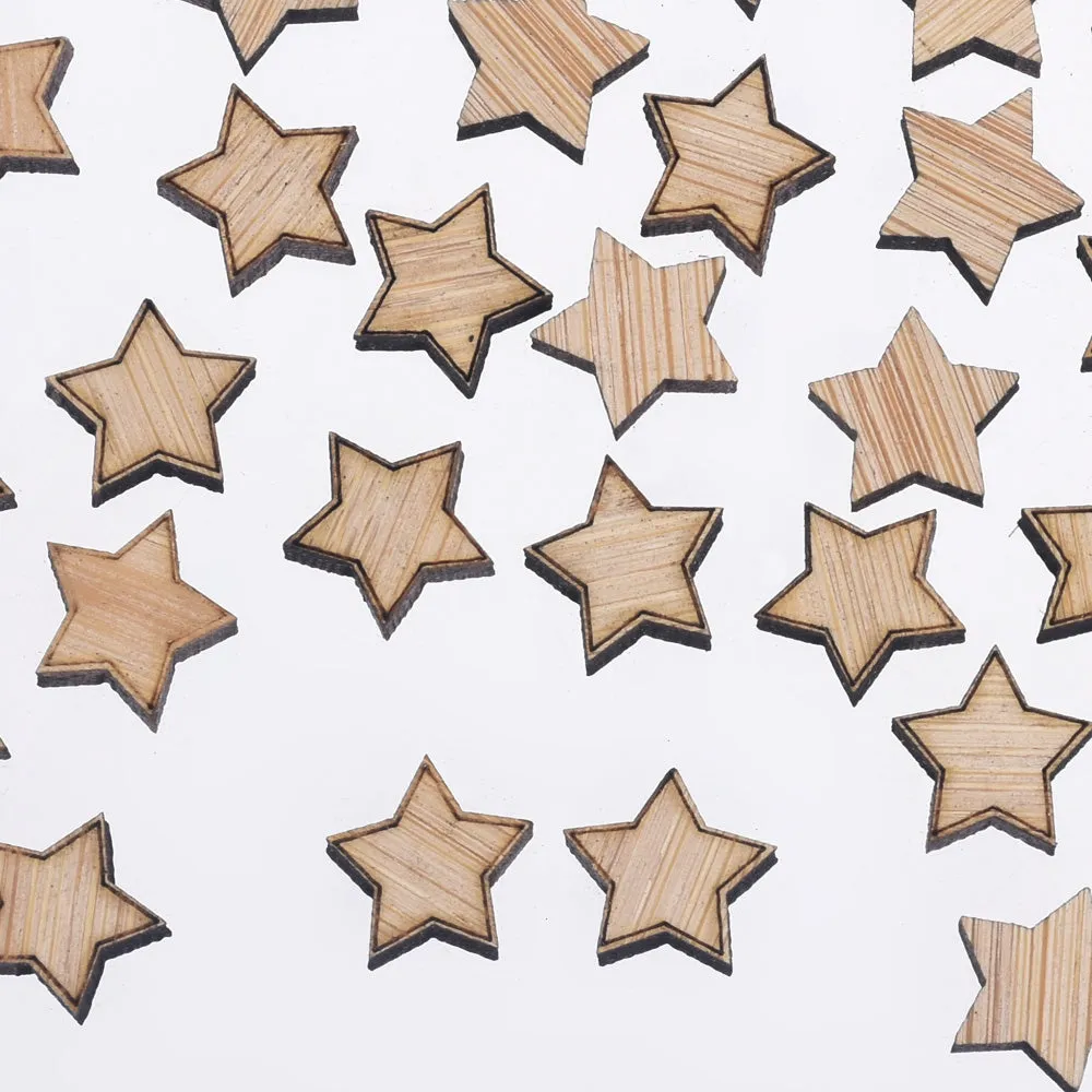 12*12mm Wood Laser Cut Star Charms Cabochons Shapes Supplies Earring Supplies Wood Cabochons Ear Stud 6pcs 10261166