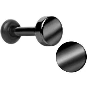 14 Gauge Black Titanium Plated Steel Flat Top Single Flare Plug Set