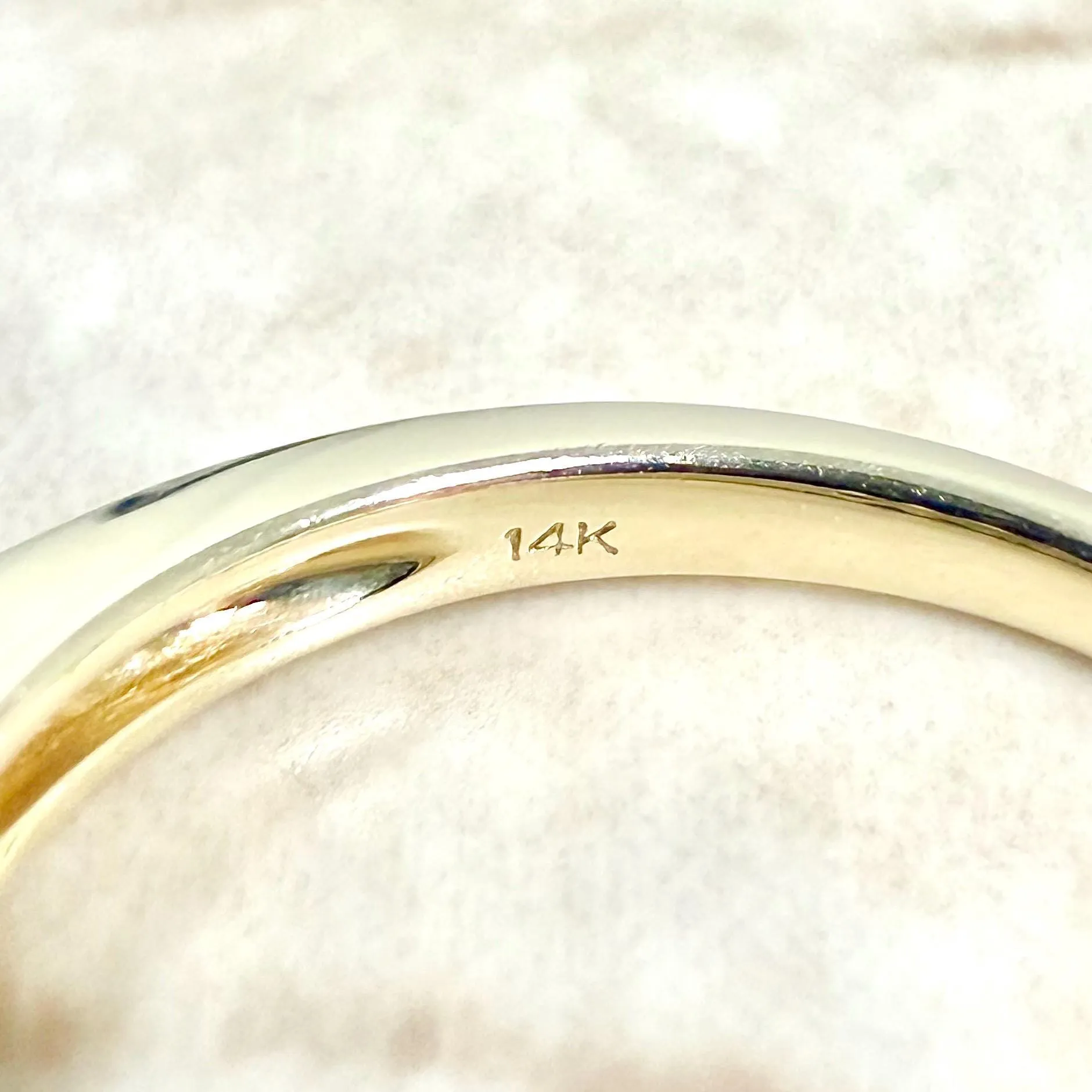 14 Karat Yellow Gold Diamond & Tanzanite Band Ring