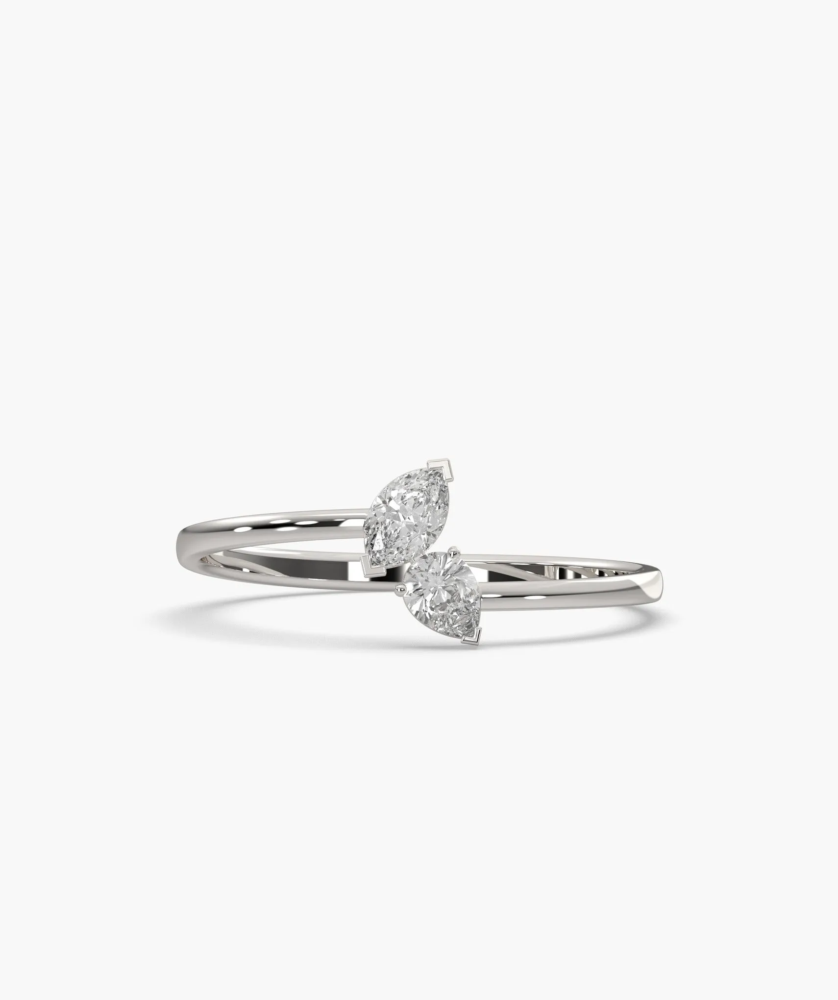 14K Gold Duo Diamond Ring