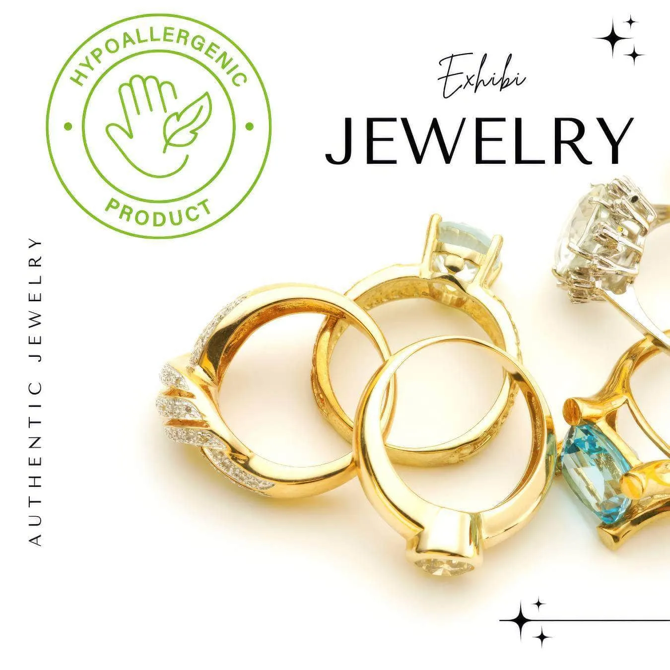 14k Gold Paved Crystal Adjustable Ring