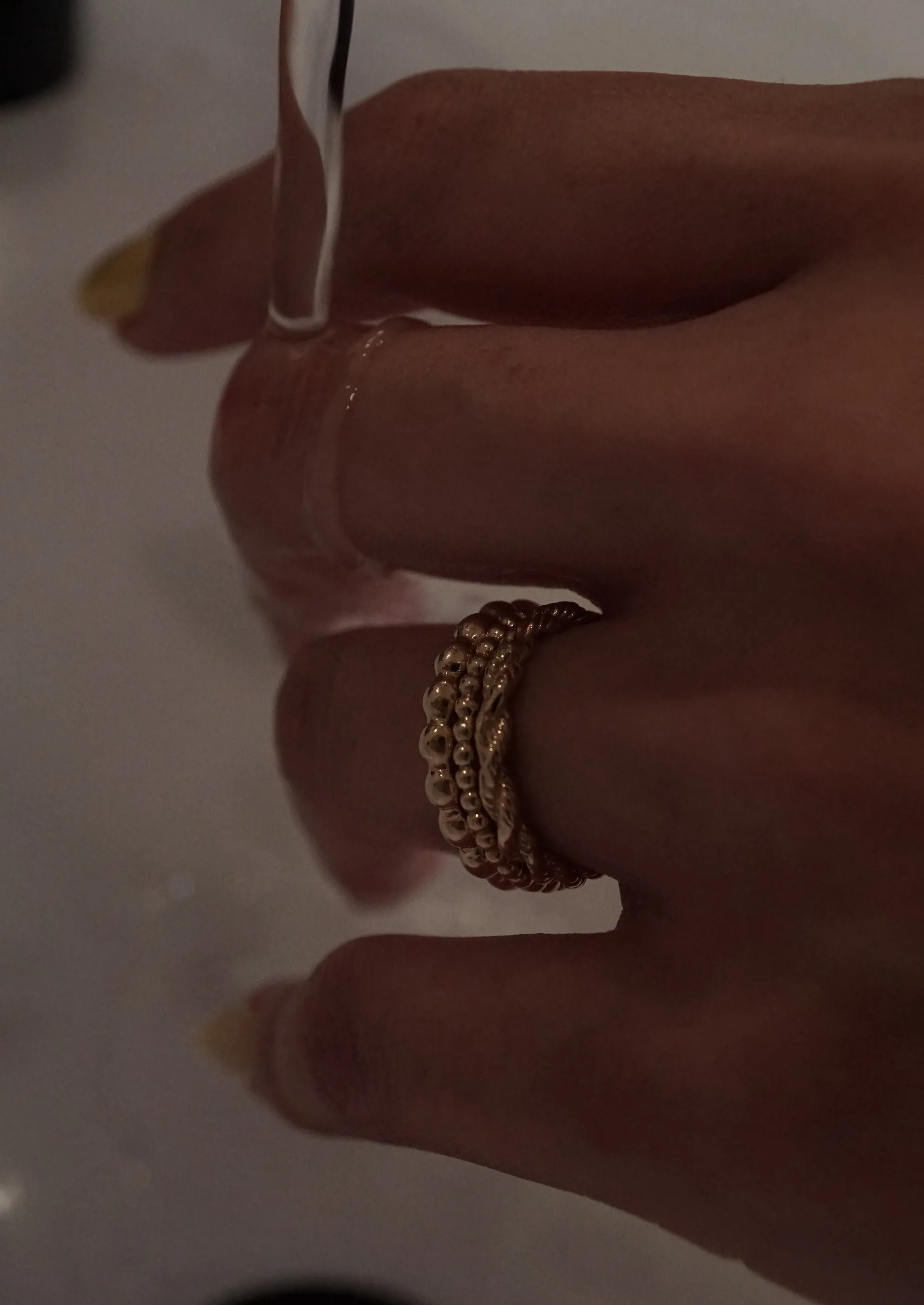 14k Gold Vintage Rope Ring