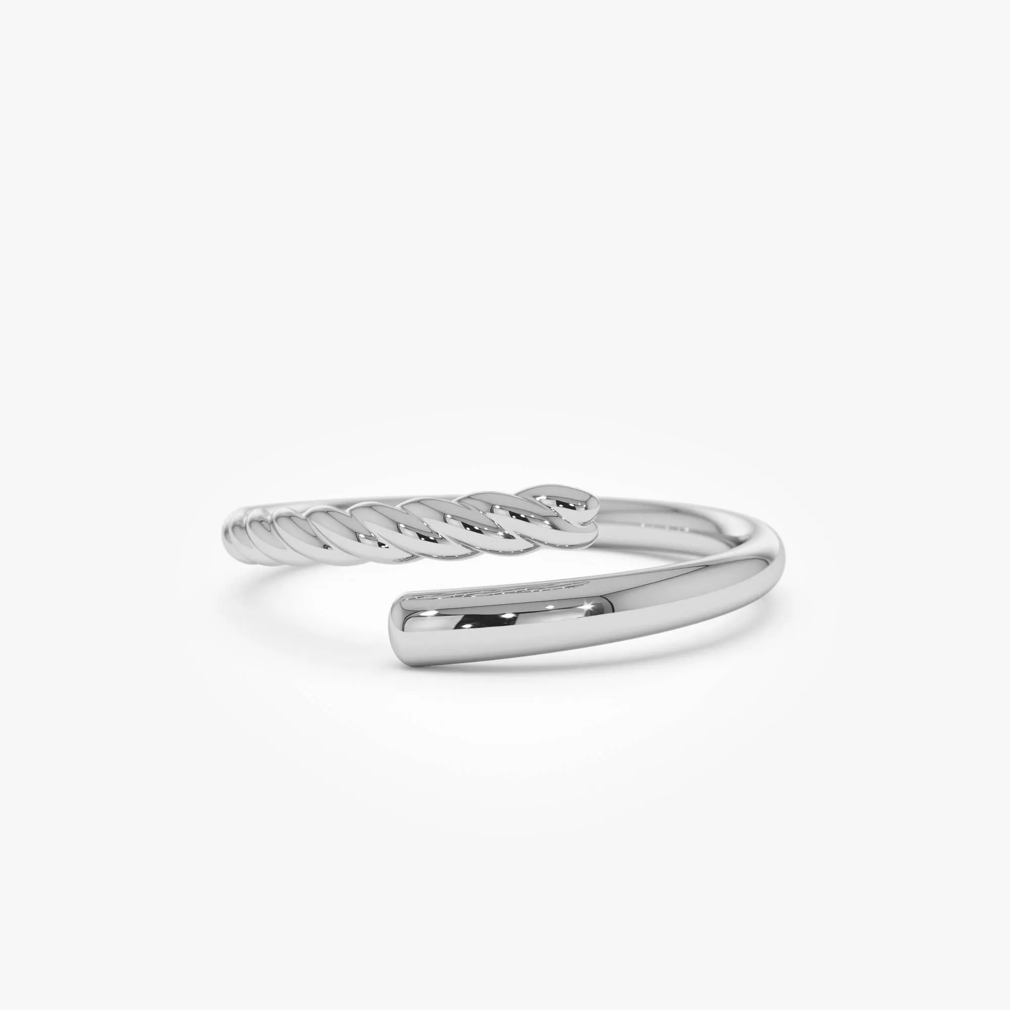 14k Open Band Twist Rope Design Ring