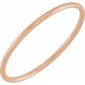 14K Rose Stackable Ring Size 8