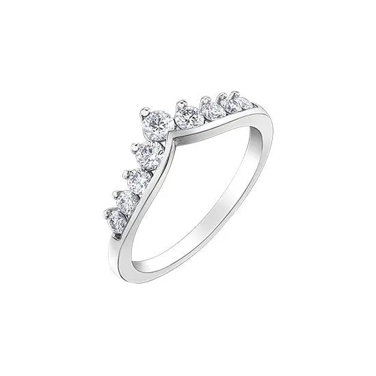 14K White Gold (0.50ct) Diamond Universal Band