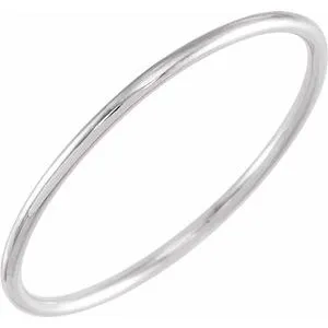 14K White Stackable Ring Size 3