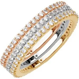 14K Yellow 1/3 CTW Diamond Stackable Ring Size 7