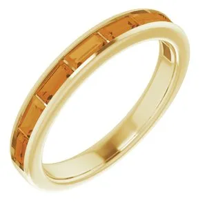 14K Yellow Citrine Ring