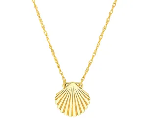 14K Yellow Gold Seashell Necklace