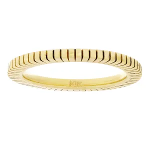 14k Yellow Gold Square Sliced Stackable Ring Size 8 1.9mm 3.9 grams