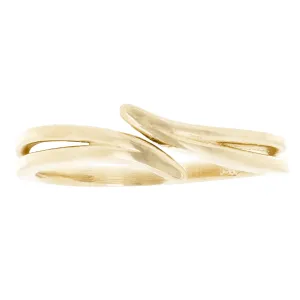 14k Yellow Gold Stackable Bypass Ring 2.4 grams Size 6