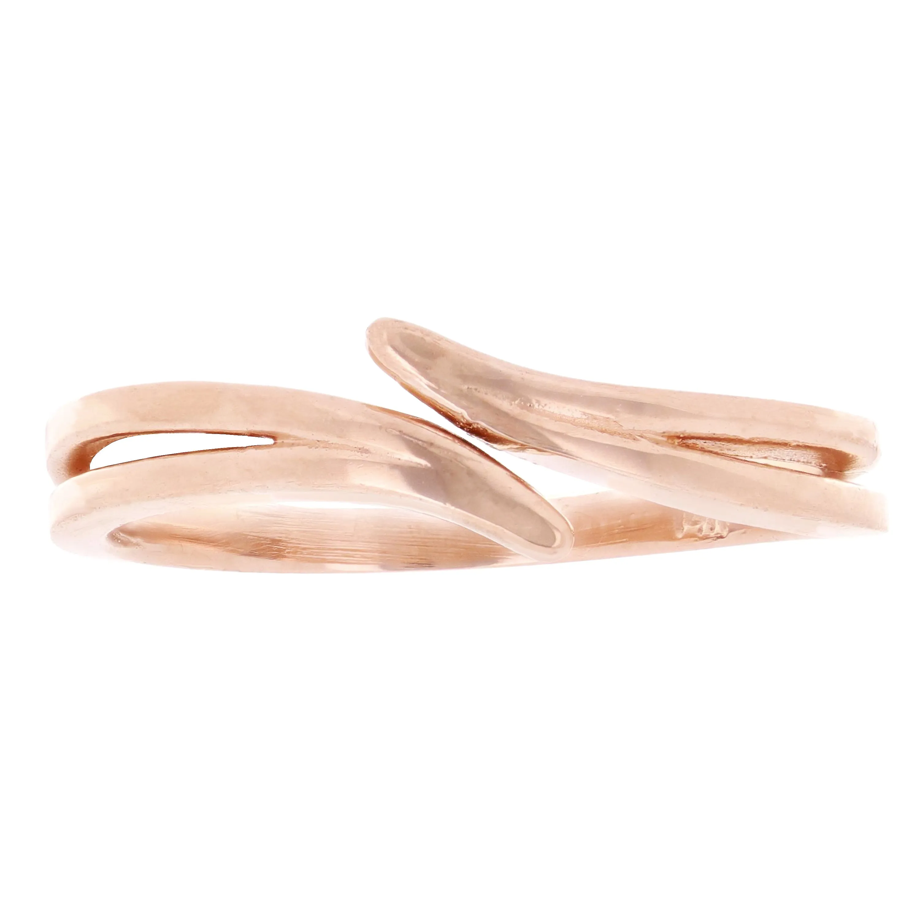 14k Yellow Gold Stackable Bypass Ring 2.4 grams Size 6