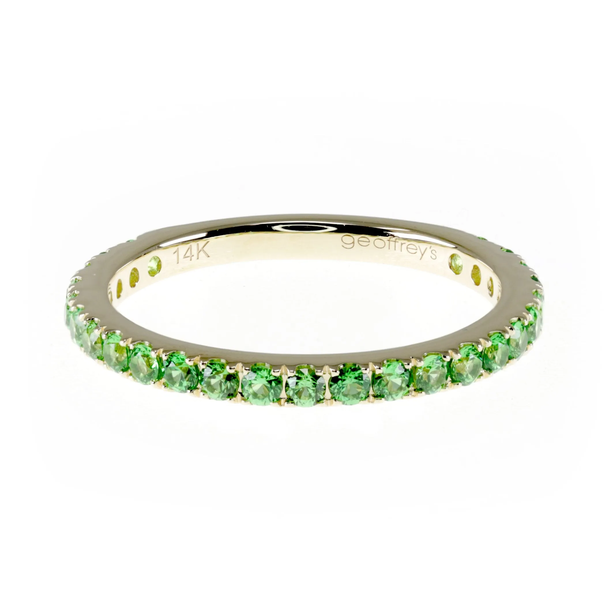 14K Yellow Gold Tsavorite Garnet Stackable Ring (.60ctw)