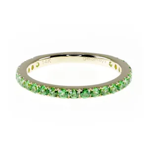 14K Yellow Gold Tsavorite Garnet Stackable Ring (.60ctw)