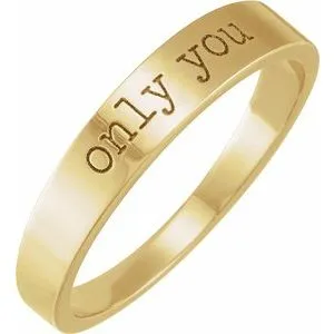 14K Yellow "Only You" Stackable Ring Size 6