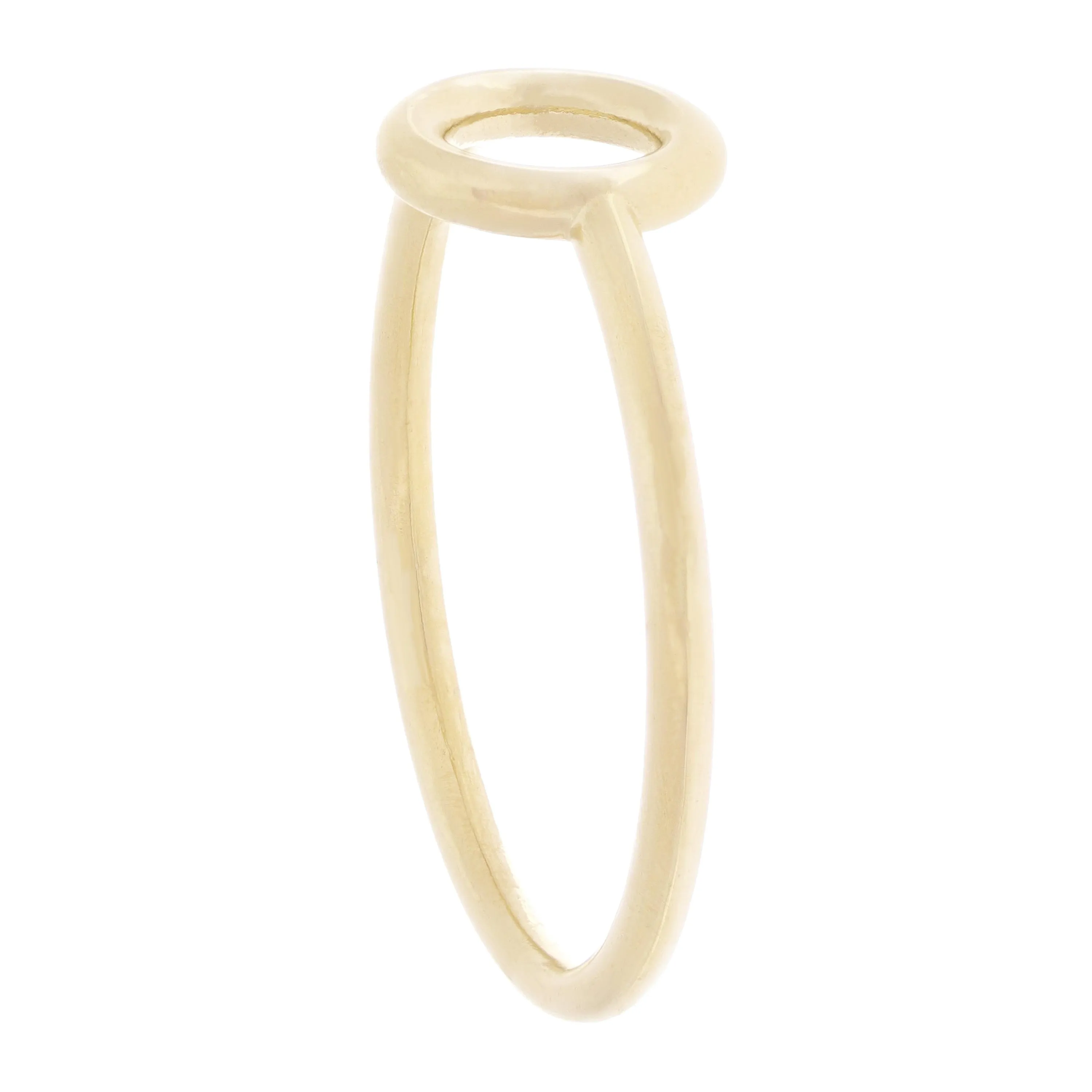 14k Yellow White or Rose Gold Bright Polished Open Circle Stackable Ring Size 7