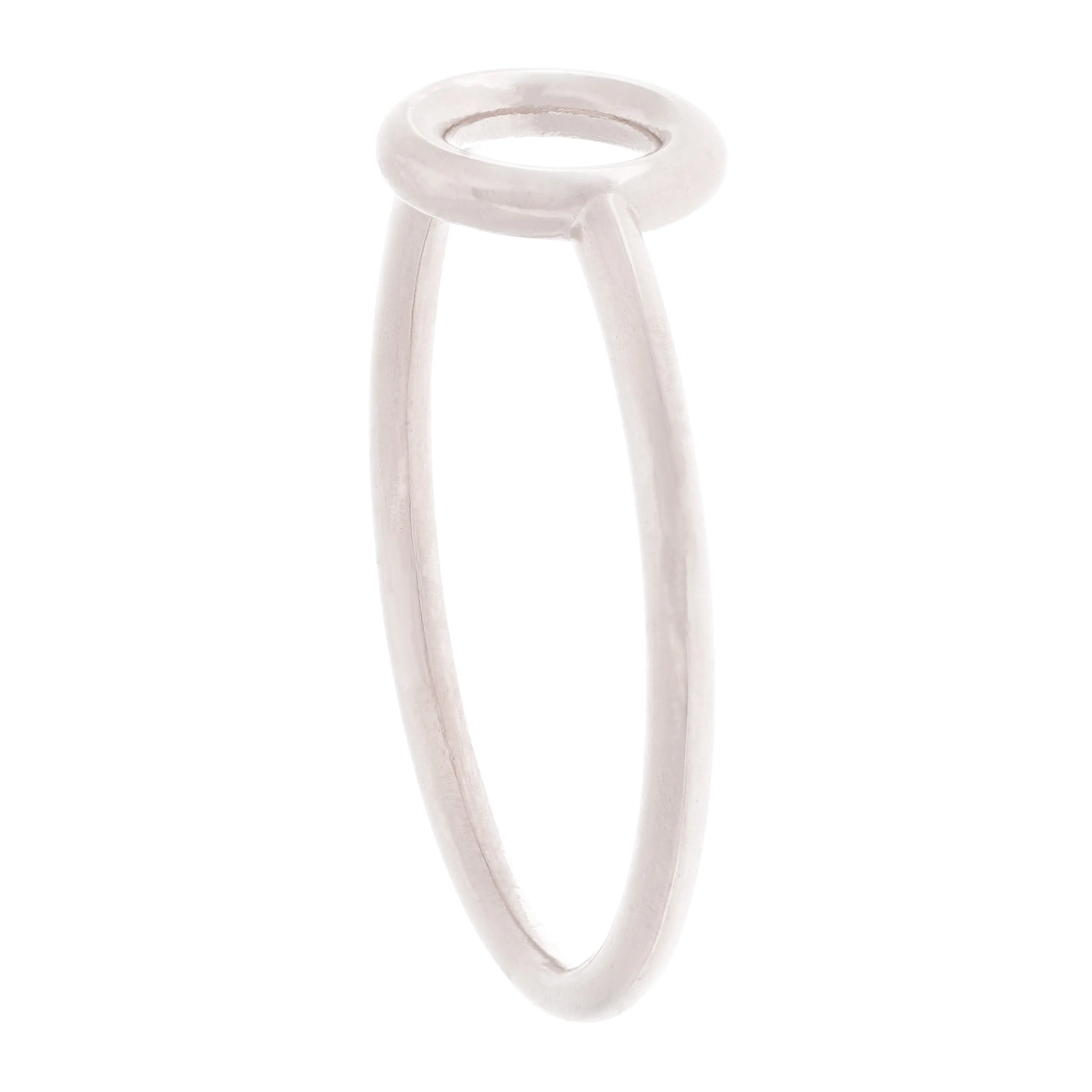 14k Yellow White or Rose Gold Bright Polished Open Circle Stackable Ring Size 7