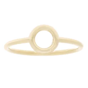 14k Yellow White or Rose Gold Bright Polished Open Circle Stackable Ring Size 7