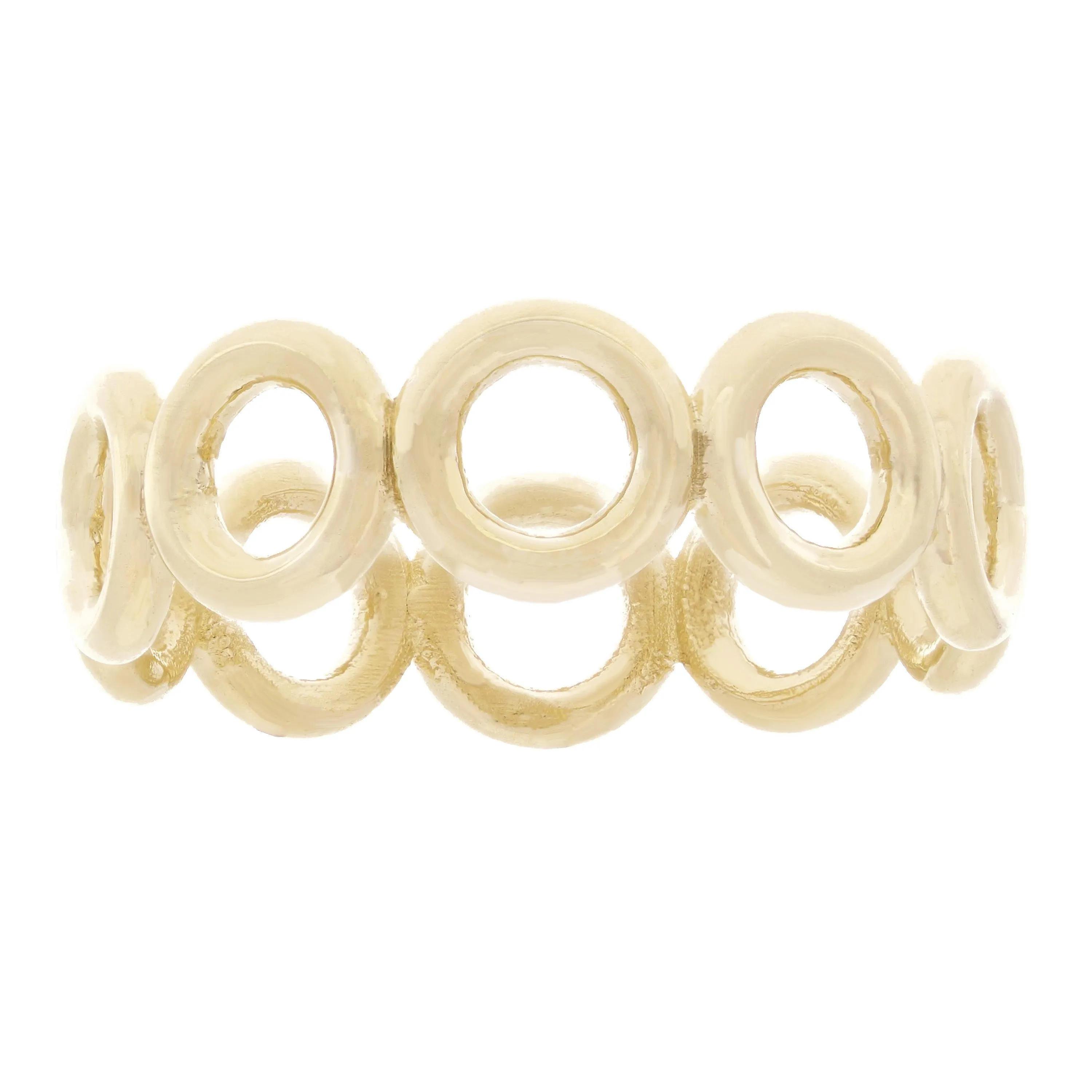 14k Yellow White or Rose Gold Bright Polished Open Eternity Circle Stackable Band Size 7