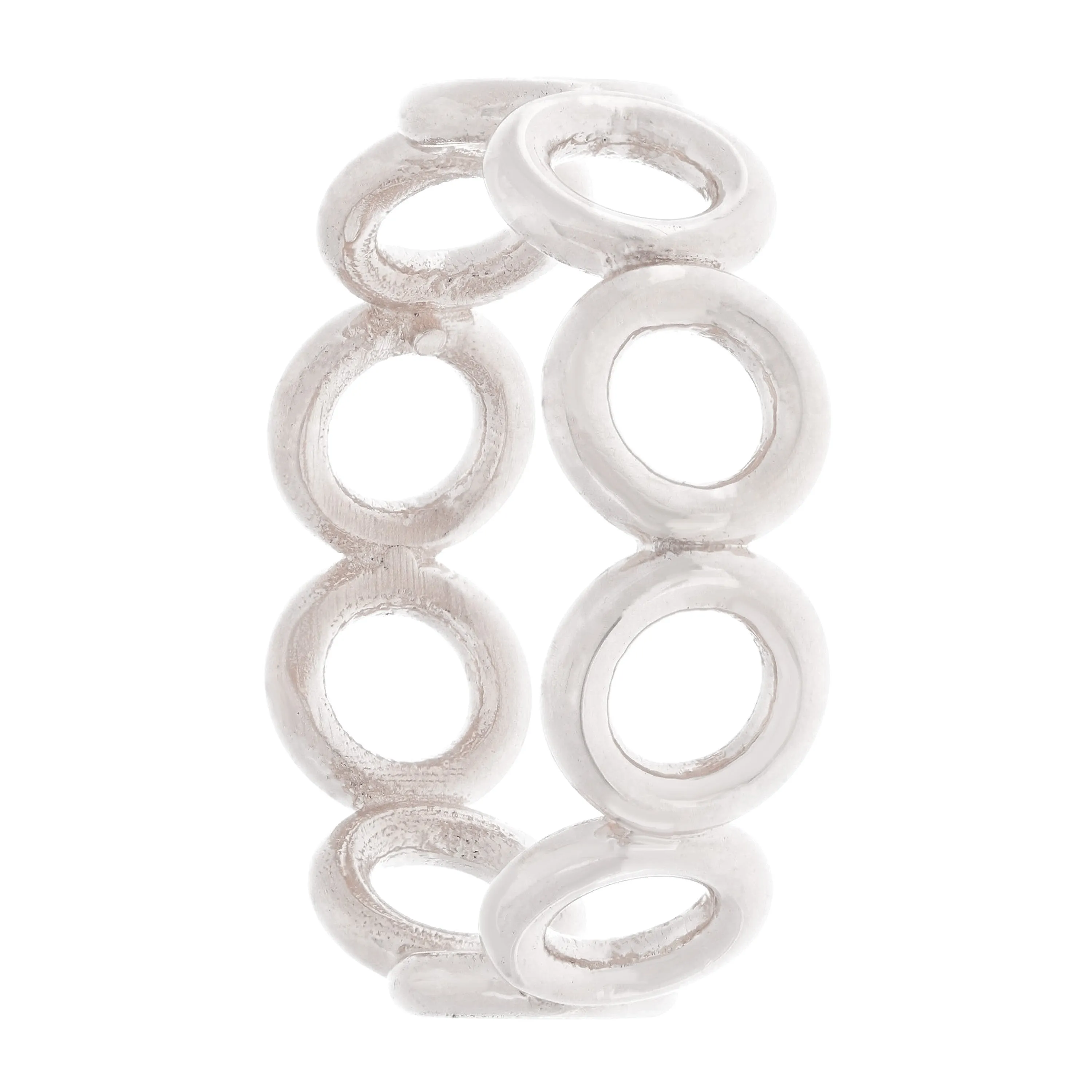 14k Yellow White or Rose Gold Bright Polished Open Eternity Circle Stackable Band Size 7