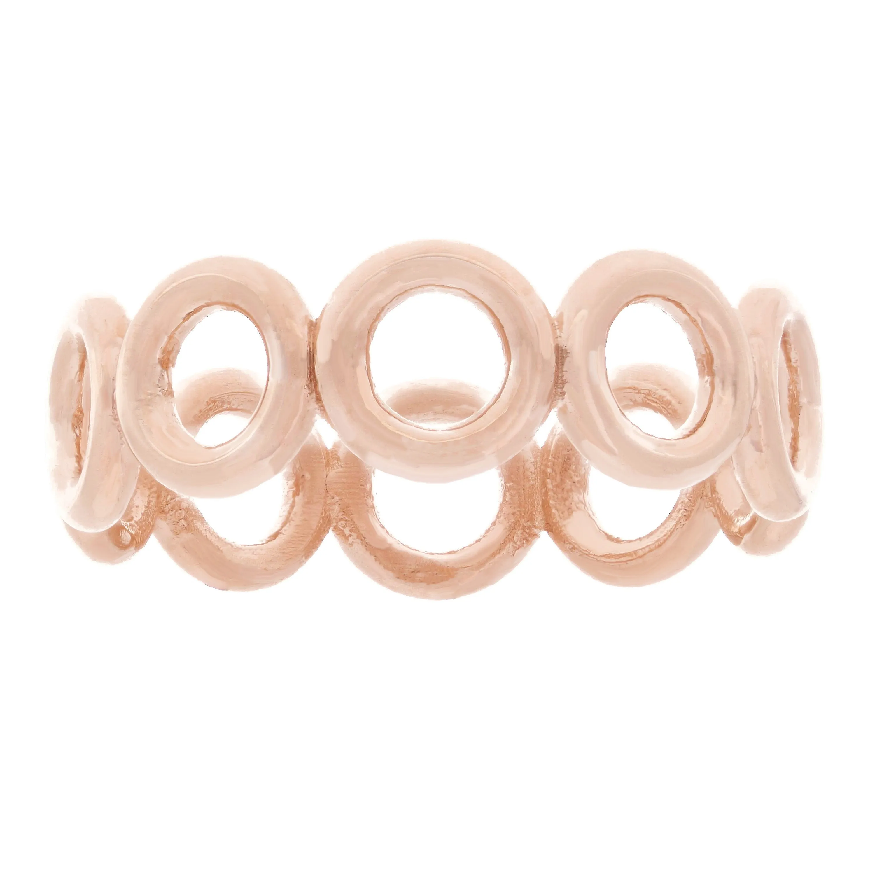 14k Yellow White or Rose Gold Bright Polished Open Eternity Circle Stackable Band Size 7