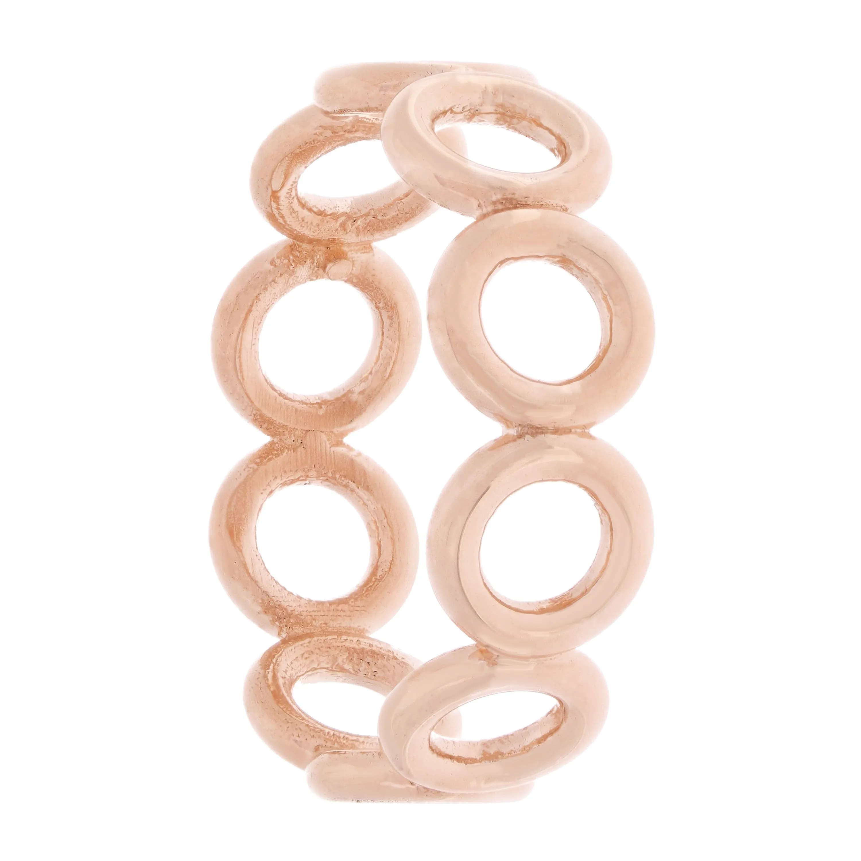 14k Yellow White or Rose Gold Bright Polished Open Eternity Circle Stackable Band Size 7