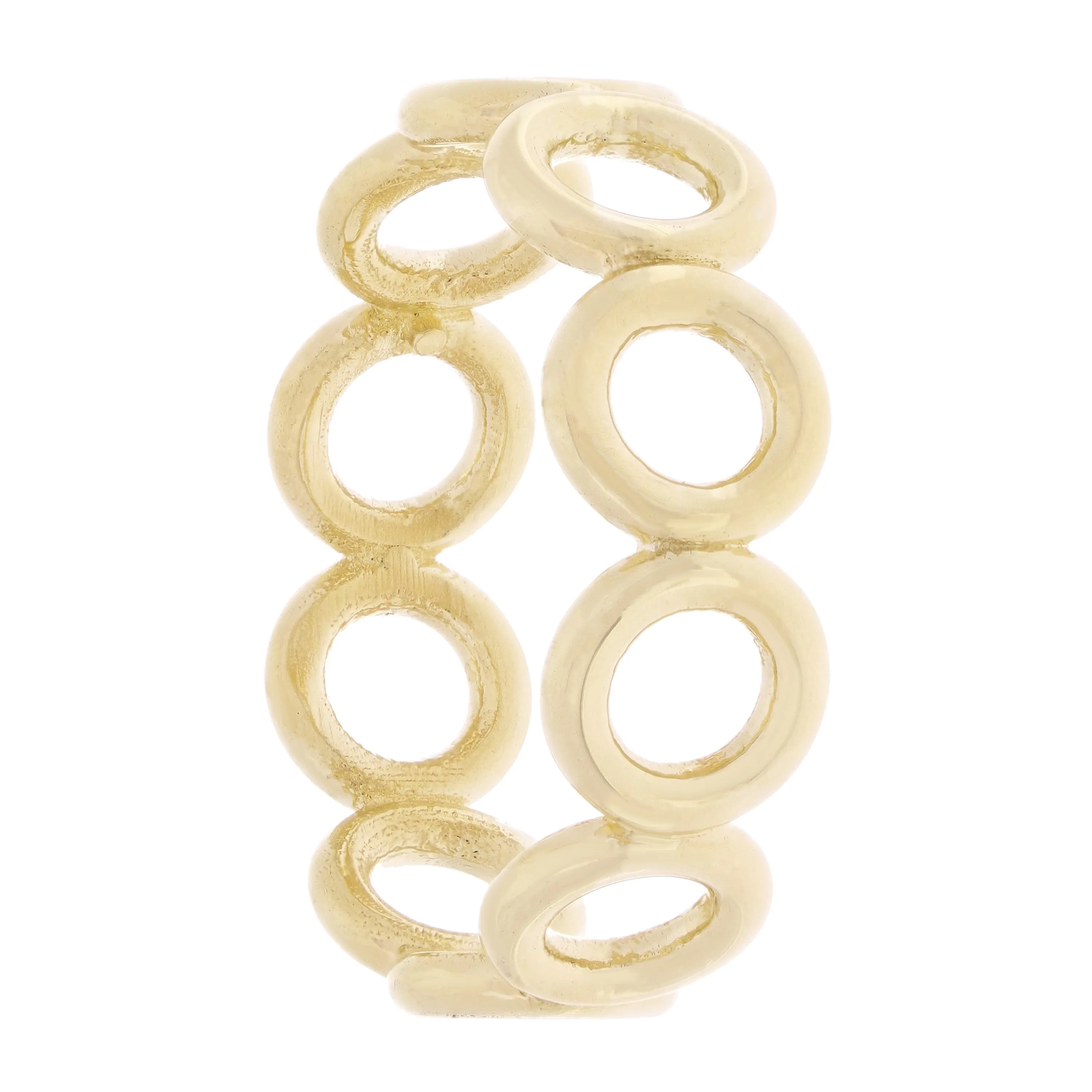 14k Yellow White or Rose Gold Bright Polished Open Eternity Circle Stackable Band Size 7