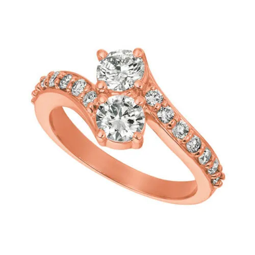 1.50 Carat Natural Diamond Ring G SI 14K White Gold