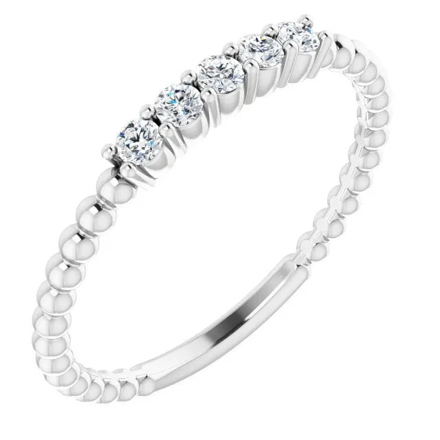 1/6 CTW Natural Diamond Stackable Ring