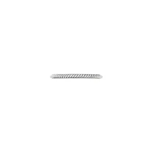 18 Karat White Gold Channel Rope Ring