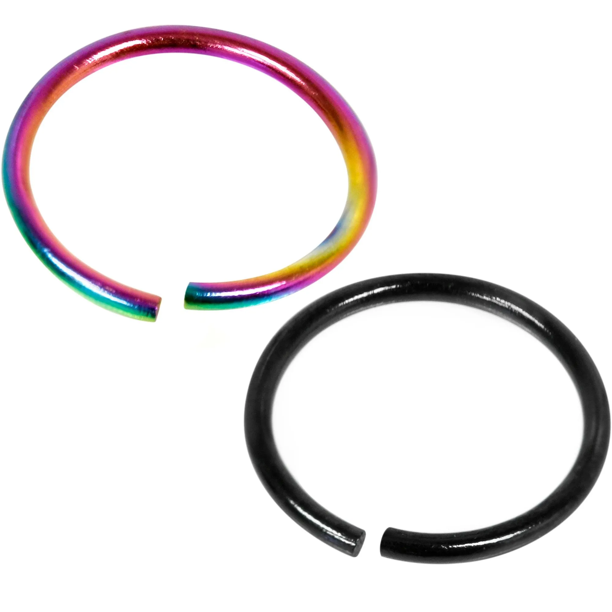 20 Gauge 5/16 Multi Color Seamless Circular Ring Set of 5