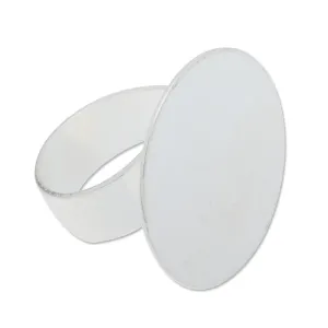 25mm Round Adjustable Silver  plated Pad Ring Base Setting Pendants With 25 MM round Pad,Sold 20PCS Per Package