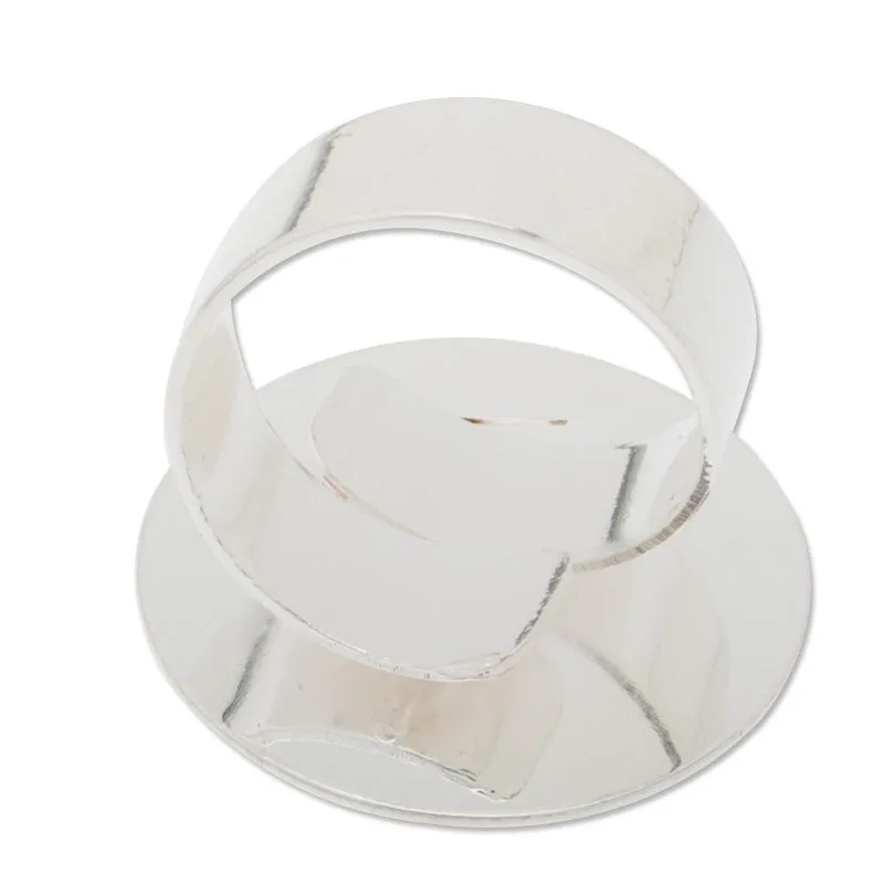 25mm Round Adjustable Silver  plated Pad Ring Base Setting Pendants With 25 MM round Pad,Sold 20PCS Per Package