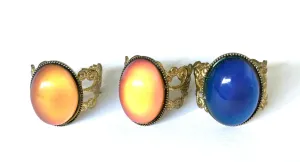 3 x Gold Brass Mood Ring Seconds Outlet