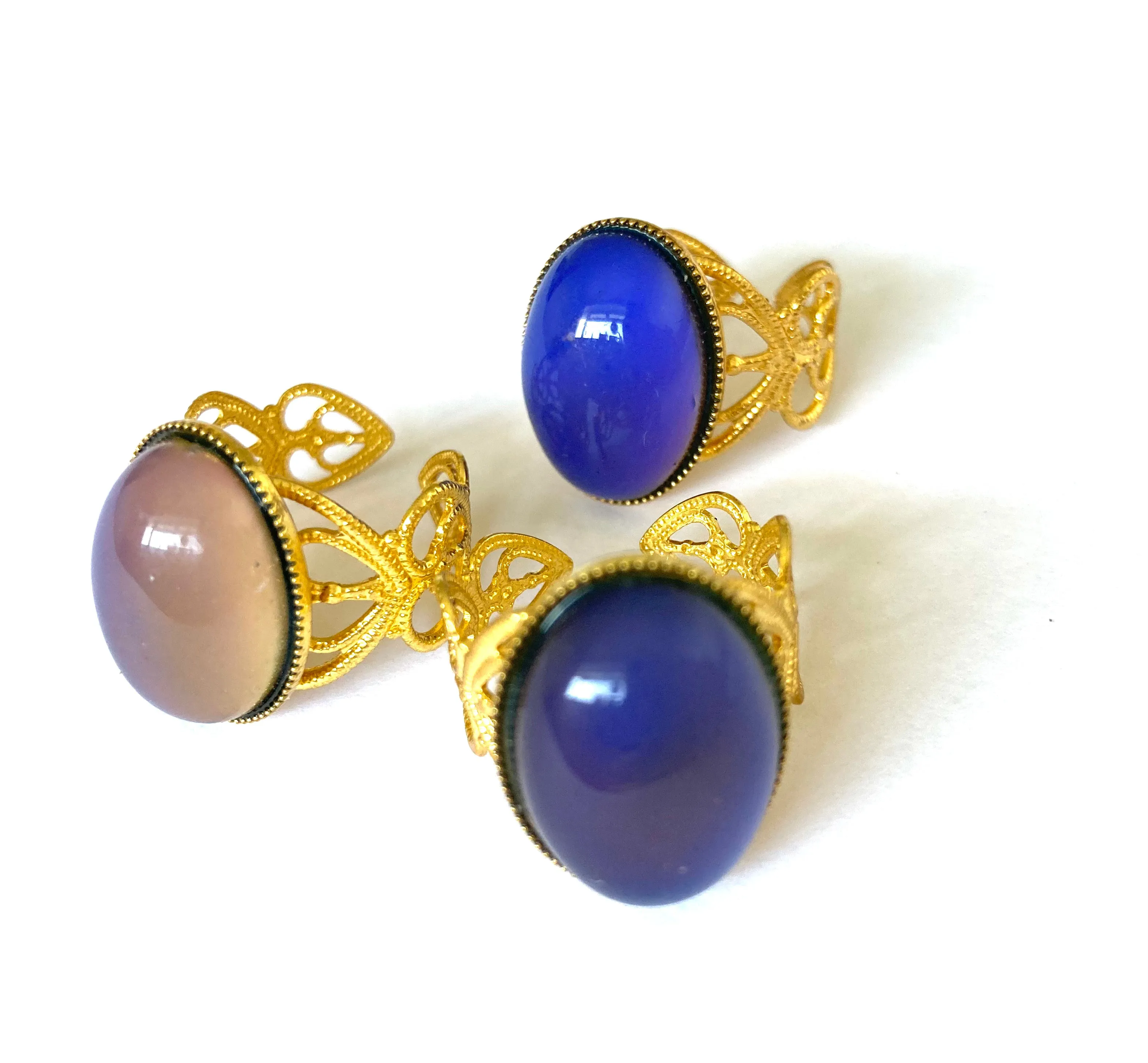 3 X Rose Gold Brass Mood Ring Seconds Outlet