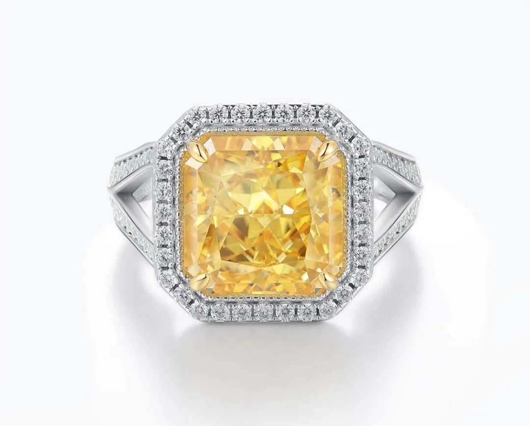 5CT Square Diamond Veneer Engagement Ring. 800R066A