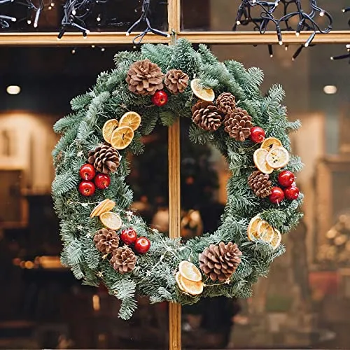 6 Pcs Wooden Wreath Frames for Crafts Unfinished Wooden Craft Floral Hoop Rings DIY Christmas Garland Wood Hanging Decorations for DIY Christmas