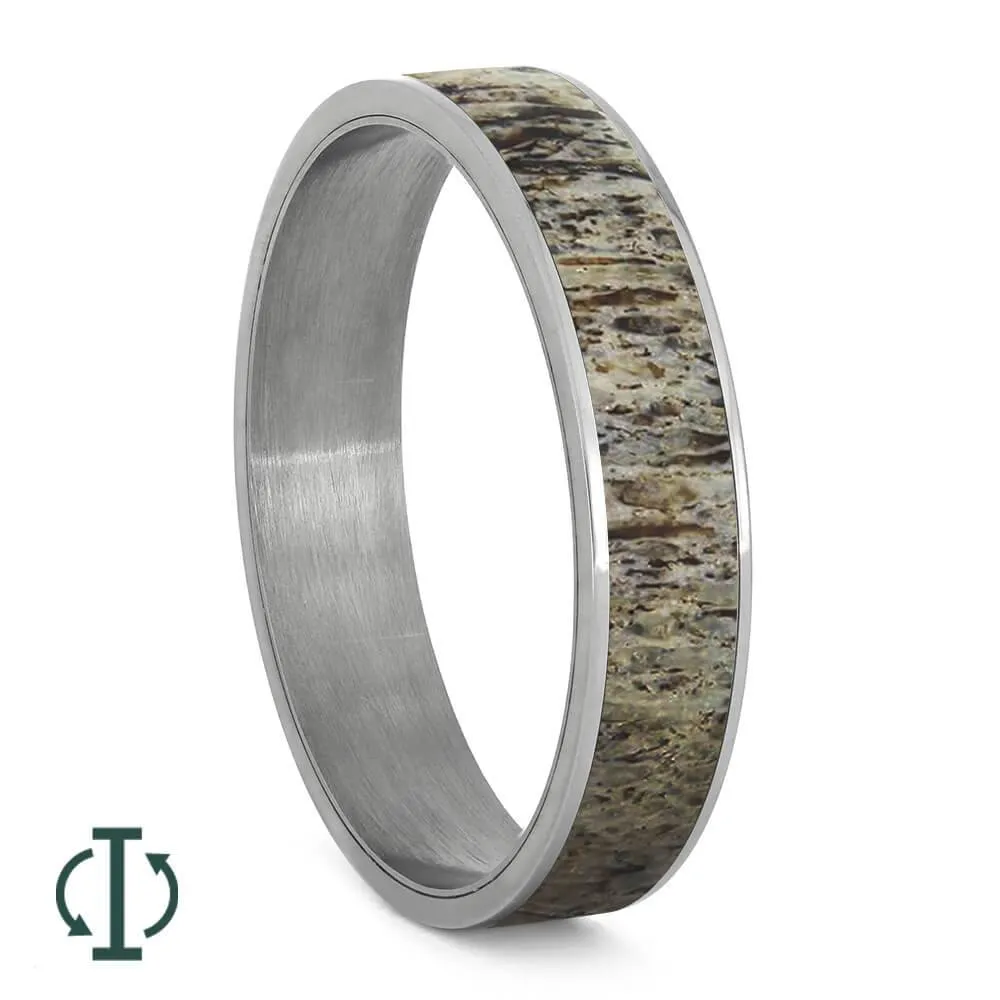 6mm Core Deer Antler Inlay Components for Modular Rings
