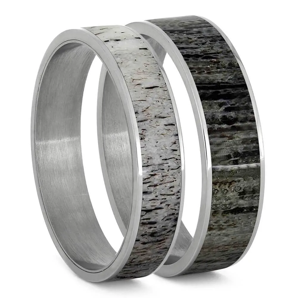 6mm Core Deer Antler Inlay Components for Modular Rings