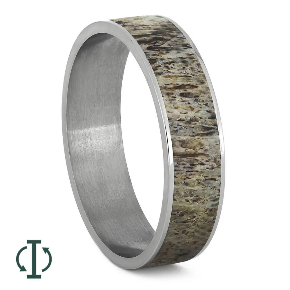 6mm Core Deer Antler Inlay Components for Modular Rings
