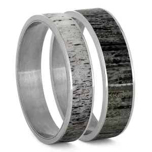 6mm Core Deer Antler Inlay Components for Modular Rings